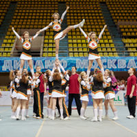 Cheerleaders at practice