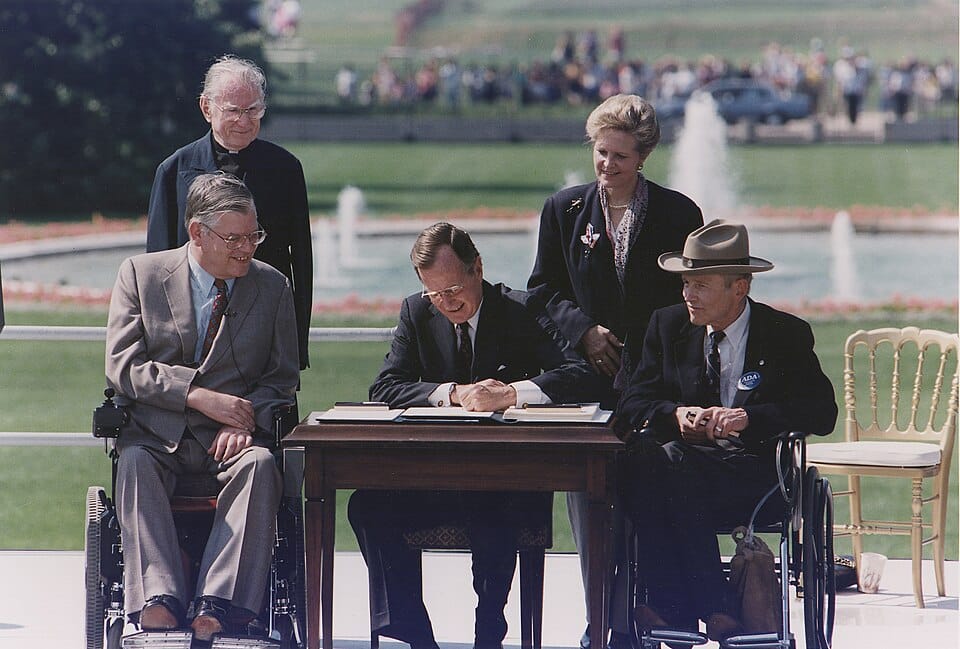 President Bush signs ADA